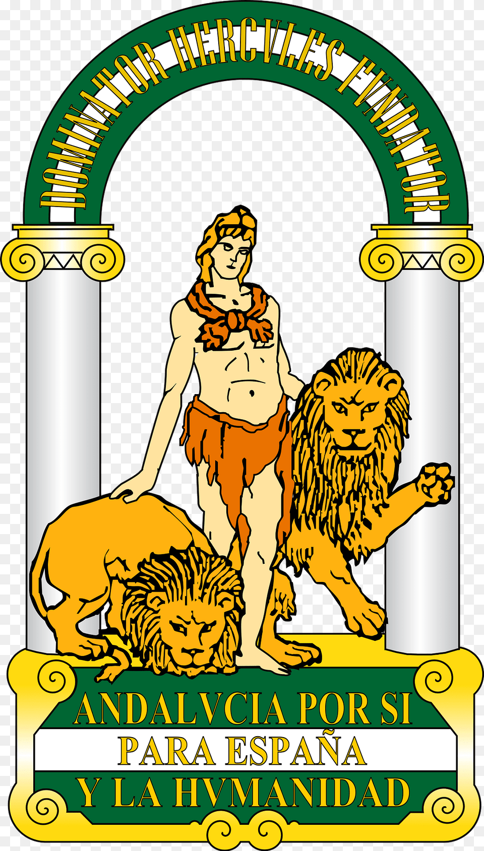 Escudo De Andaluca Oficial2 Clipart, Wildlife, Mammal, Lion, Animal Free Transparent Png