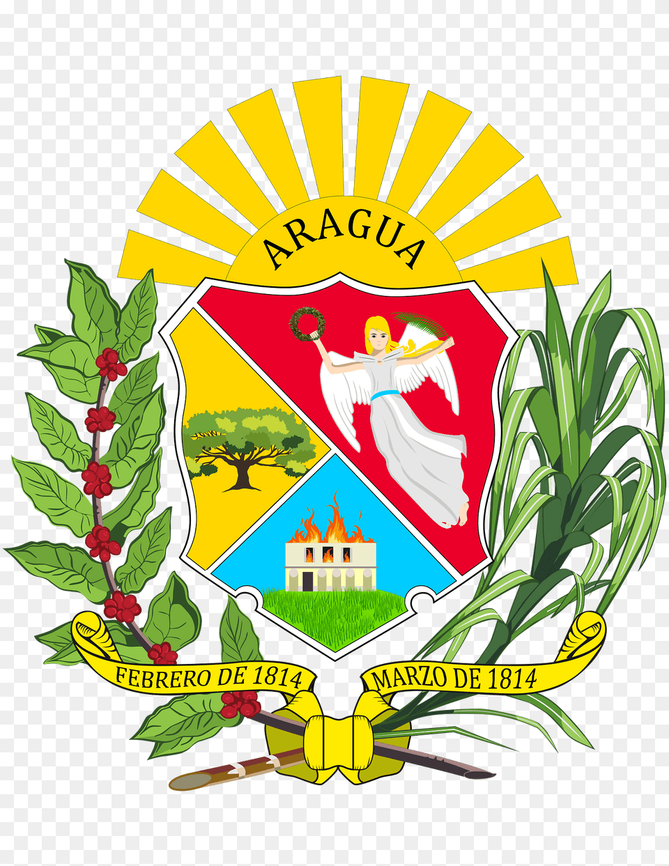 Escudo De Aragua Clipart, Emblem, Symbol, Adult, Female Png Image