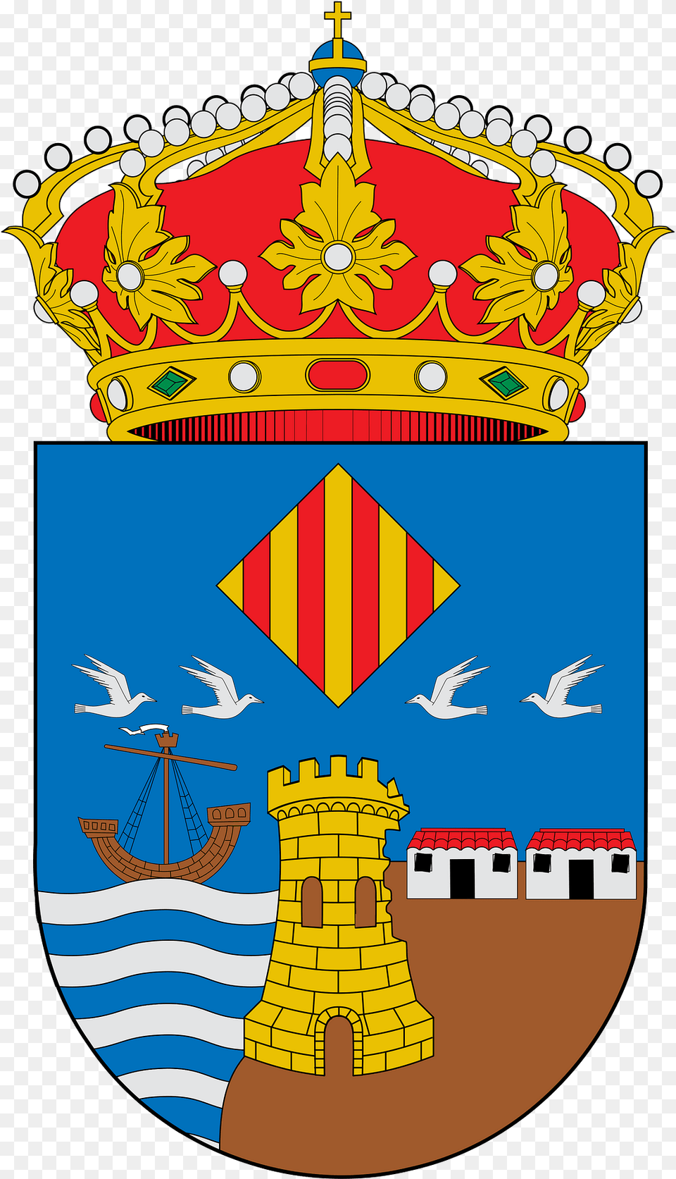 Escudo De Armas De Torrevieja Clipart, Emblem, Symbol, Animal, Bird Png Image