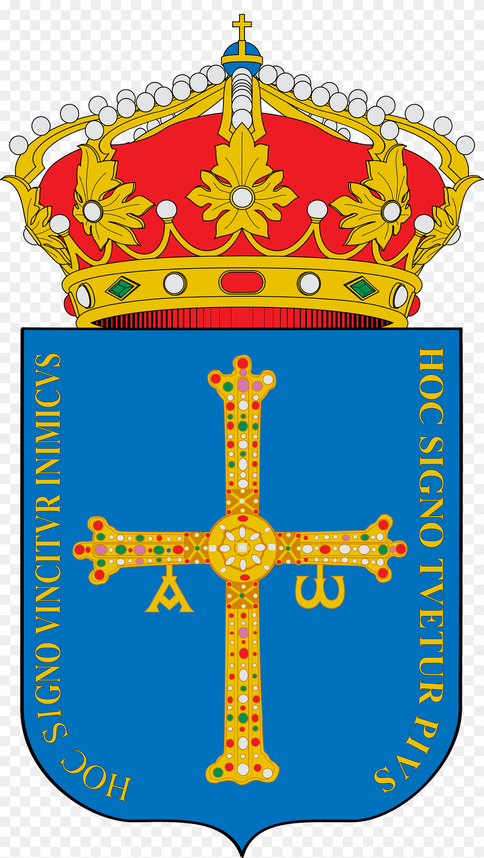 Escudo De Asturias Clipart, Cross, Symbol, Bulldozer, Machine Png Image