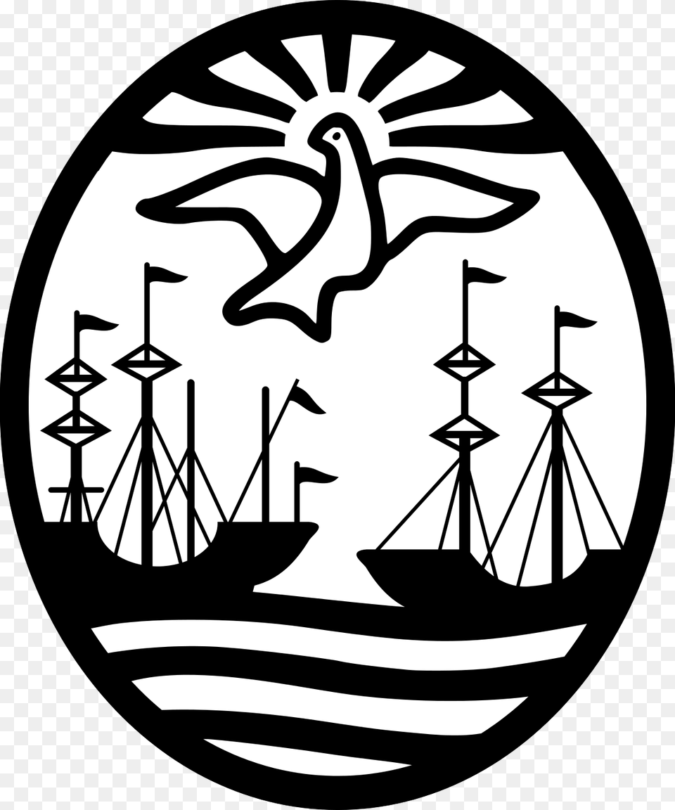 Escudo De Buenos Aires, Stencil, Boat, Sailboat, Transportation Free Png