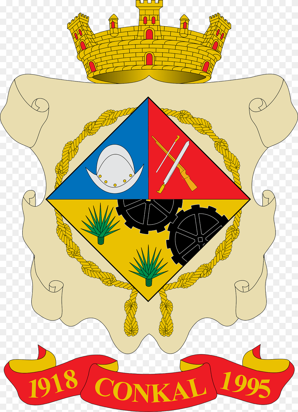 Escudo De Conkal Clipart, Emblem, Machine, Symbol, Wheel Free Transparent Png