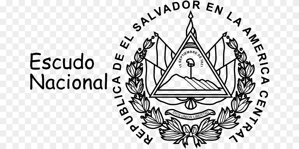Escudo De El Salvador, Gray Free Transparent Png