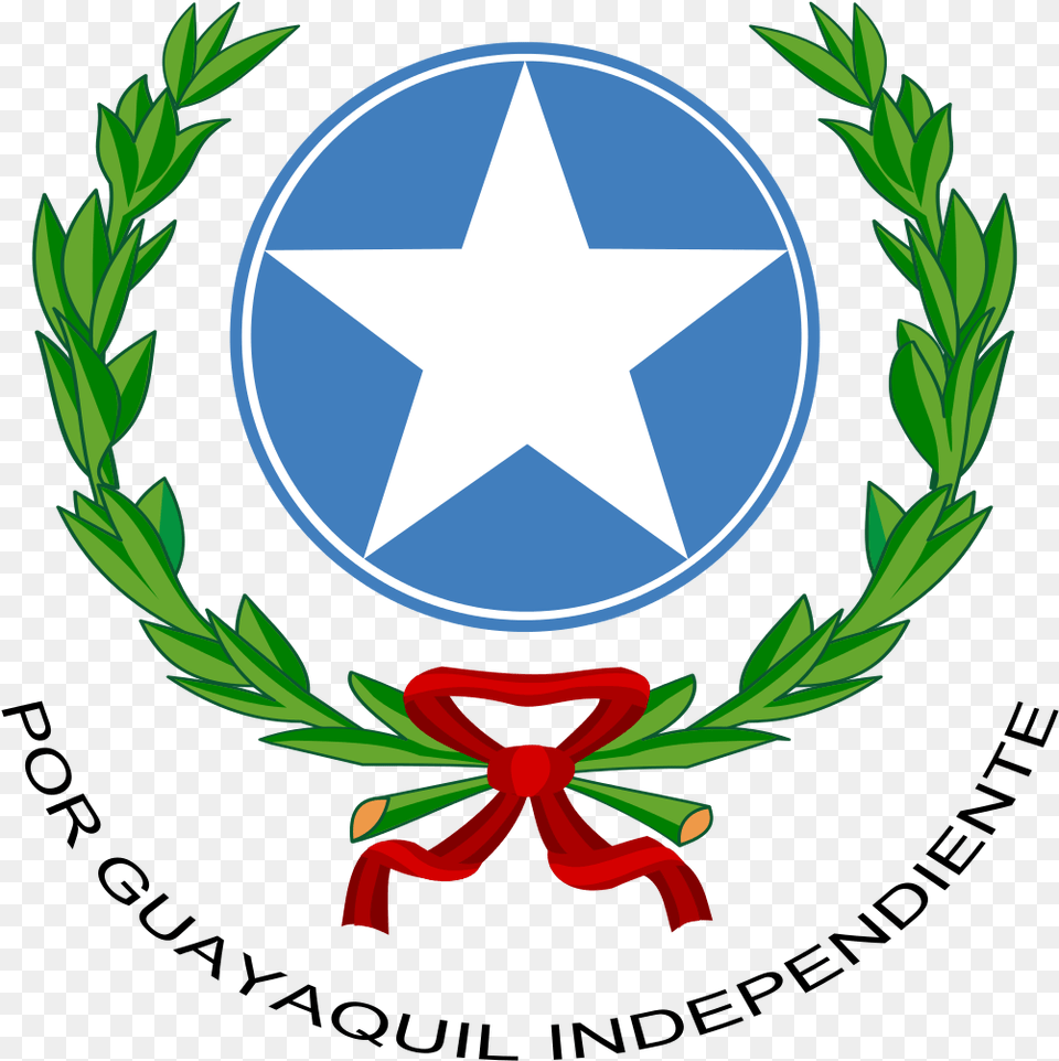 Escudo De Guayaquil Captain America Birthday Decorations Coat Of Arms Of Argentina, Symbol, Emblem, Plant, Star Symbol Png