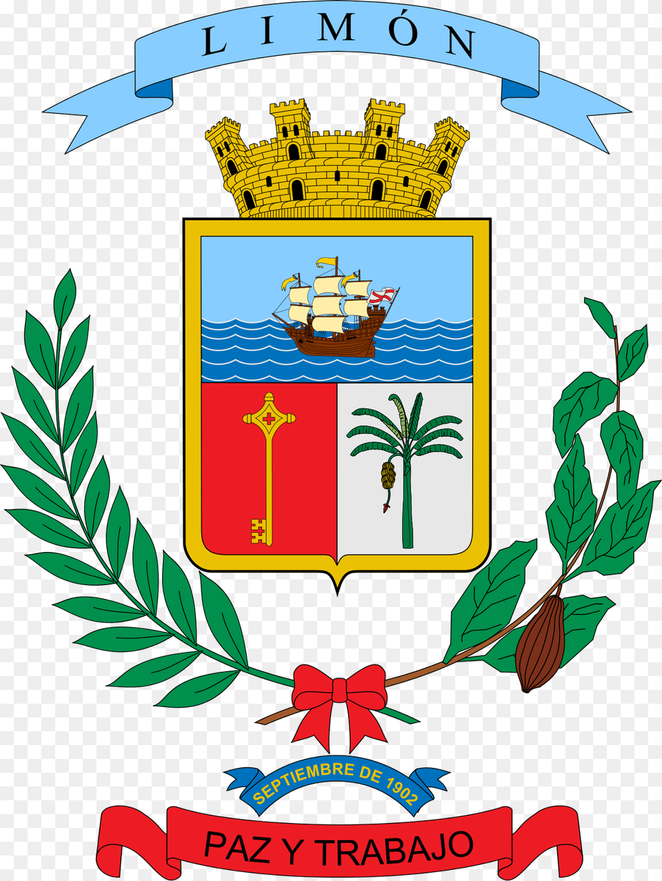 Escudo De Heredia Costa Rica, Emblem, Symbol, Boat, Transportation Free Png