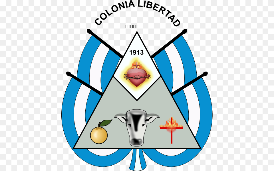 Escudo De La Municipalidad De Colonia Libertad, Triangle, Art, Symbol, Animal Free Transparent Png