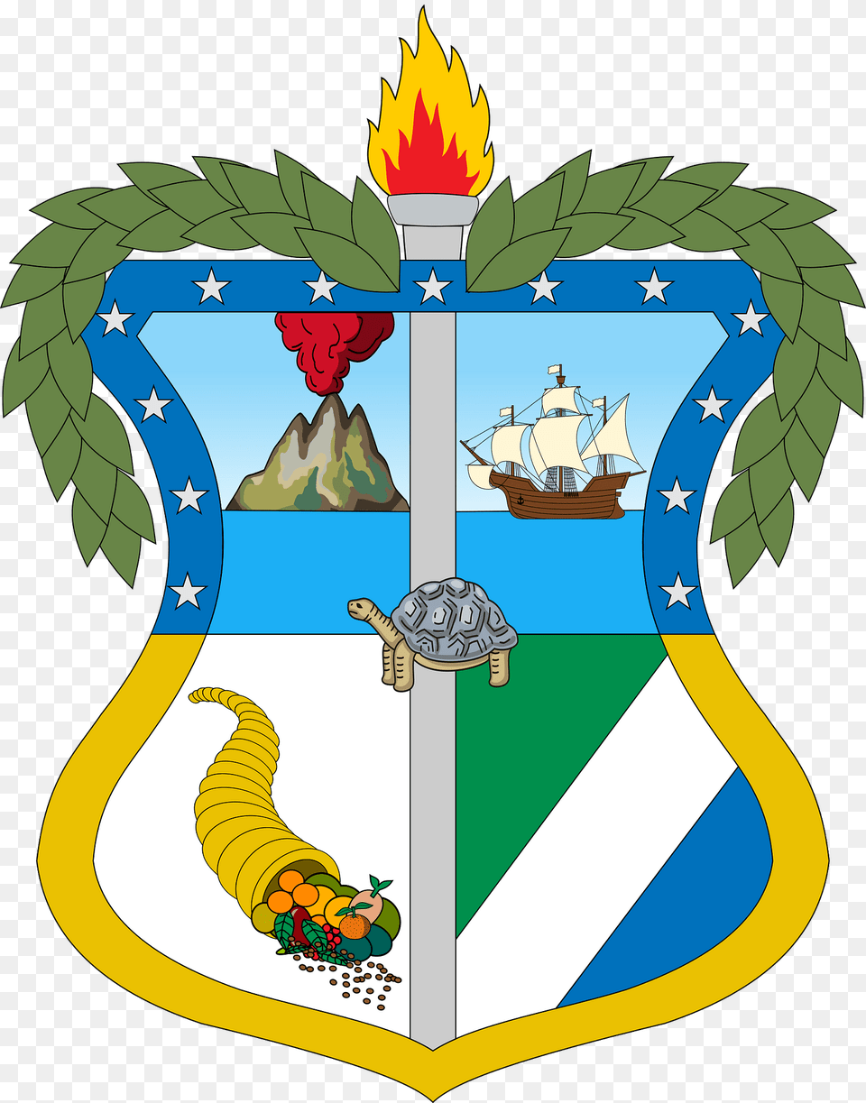 Escudo De La Provincia De Galapagos Clipart, Animal, Armor, Turtle, Sea Life Png