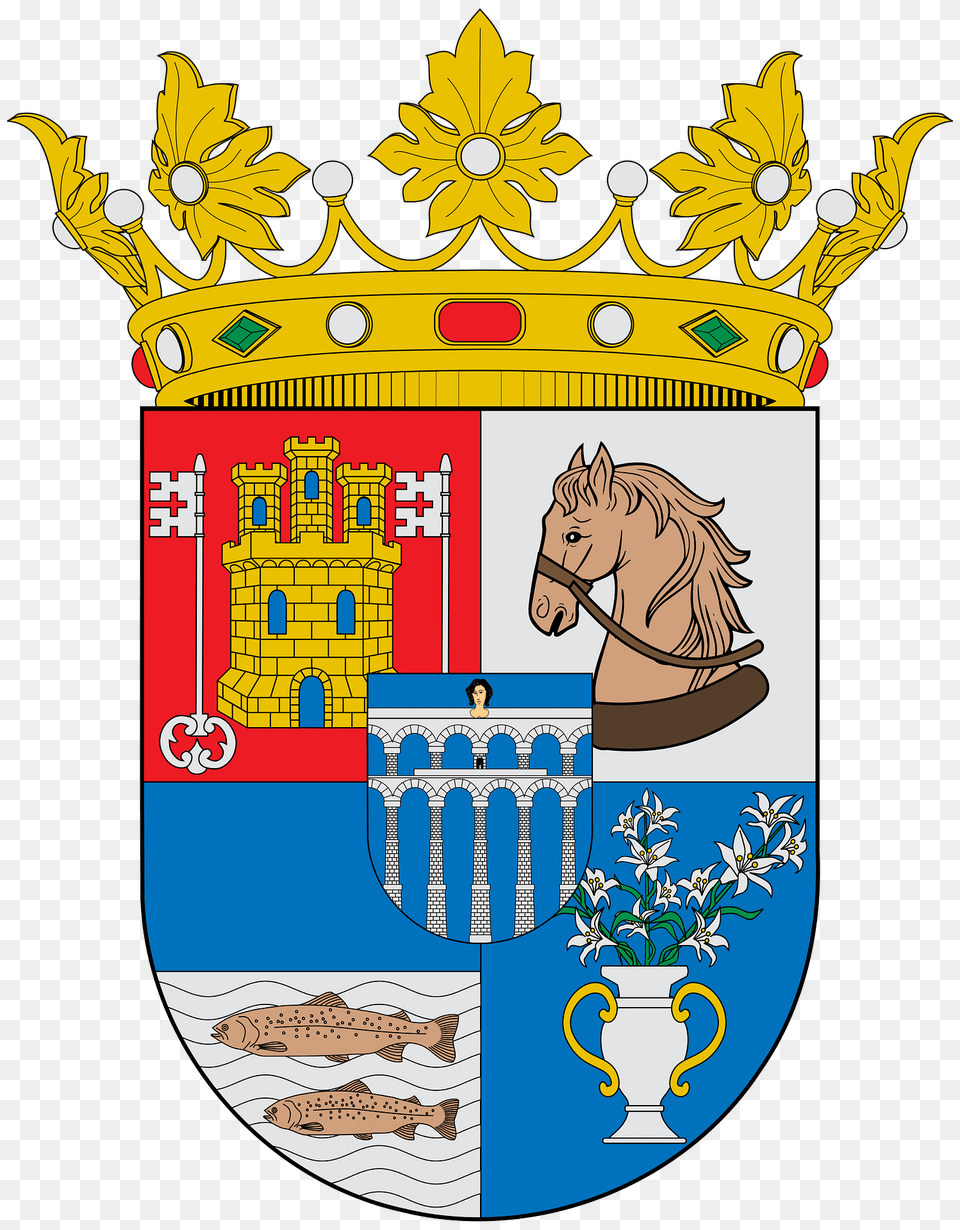 Escudo De La Provincia De Segovia Clipart, Person, Animal, Horse, Mammal Png