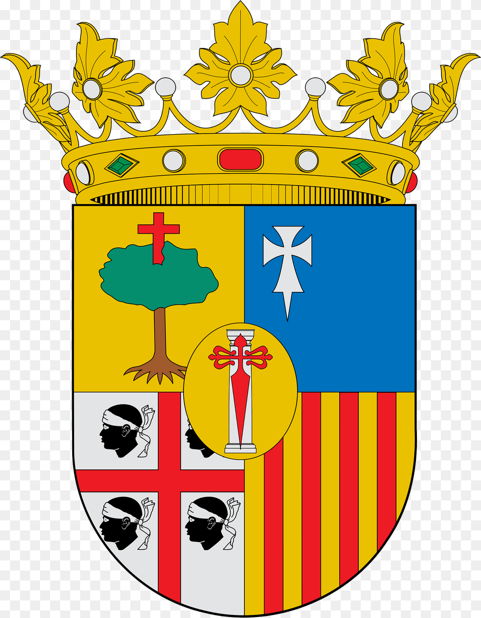 Escudo De La Provincia De Zaragoza Clipart, Person, Armor, Face, Head Png