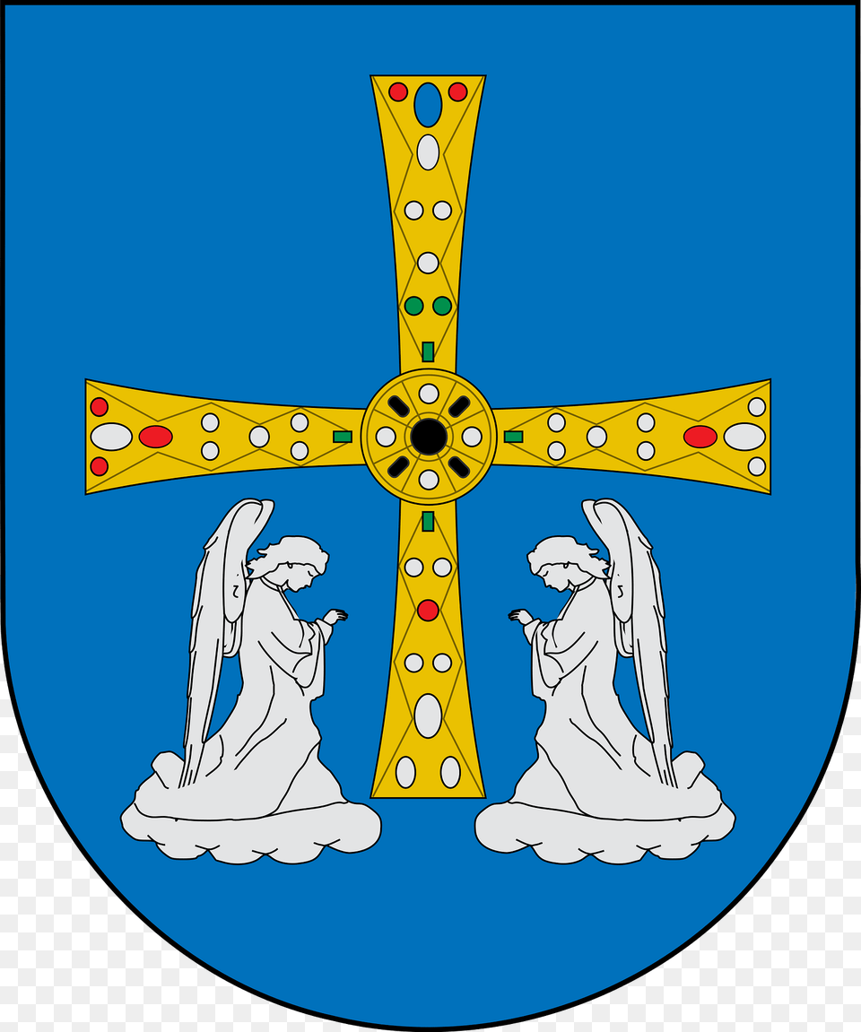Escudo De Oviedo 2 Clipart, Cross, Symbol, Person, Head Free Transparent Png