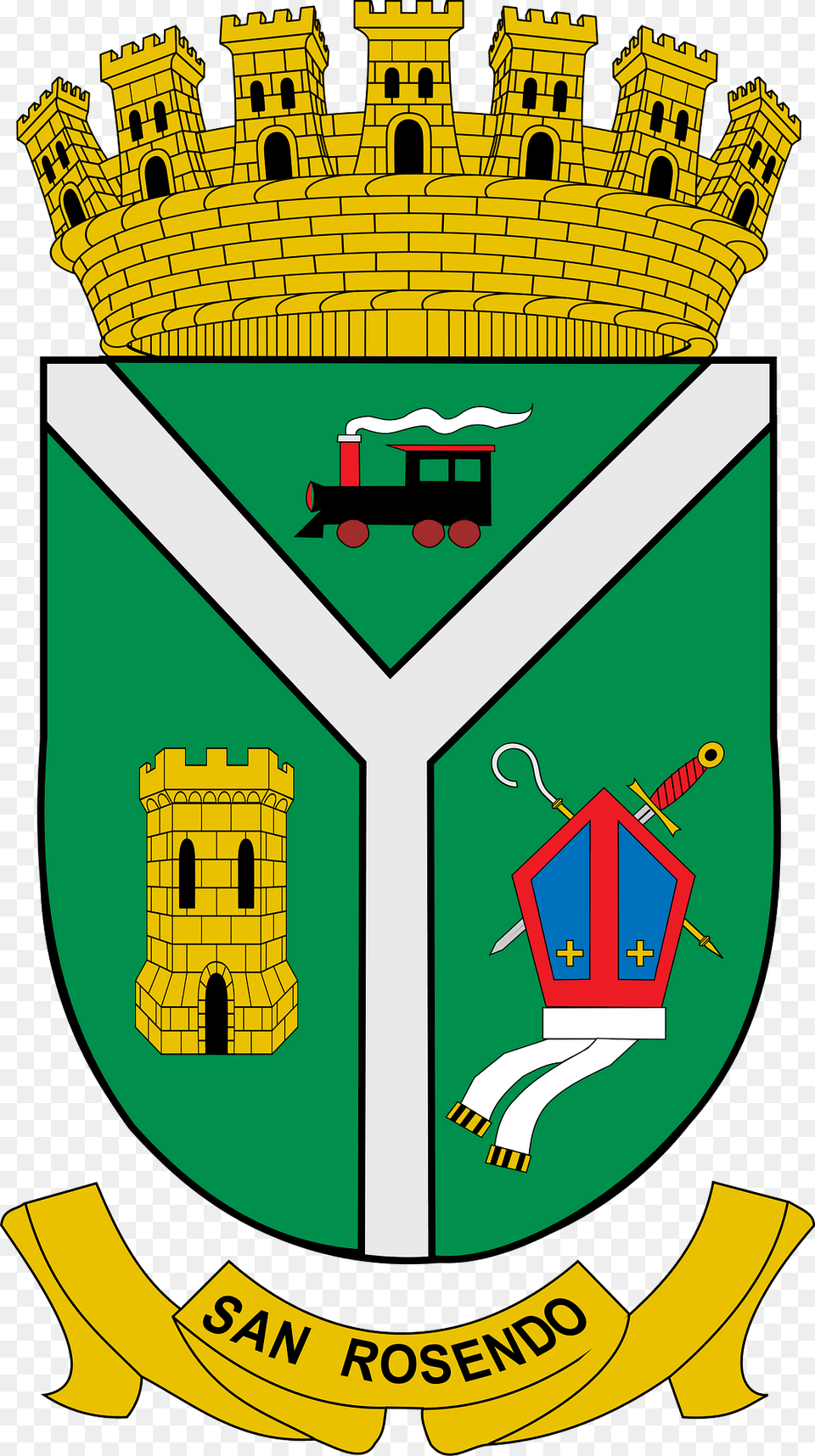 Escudo De San Rosendo Clipart, Bulldozer, Emblem, Machine, Symbol Png Image