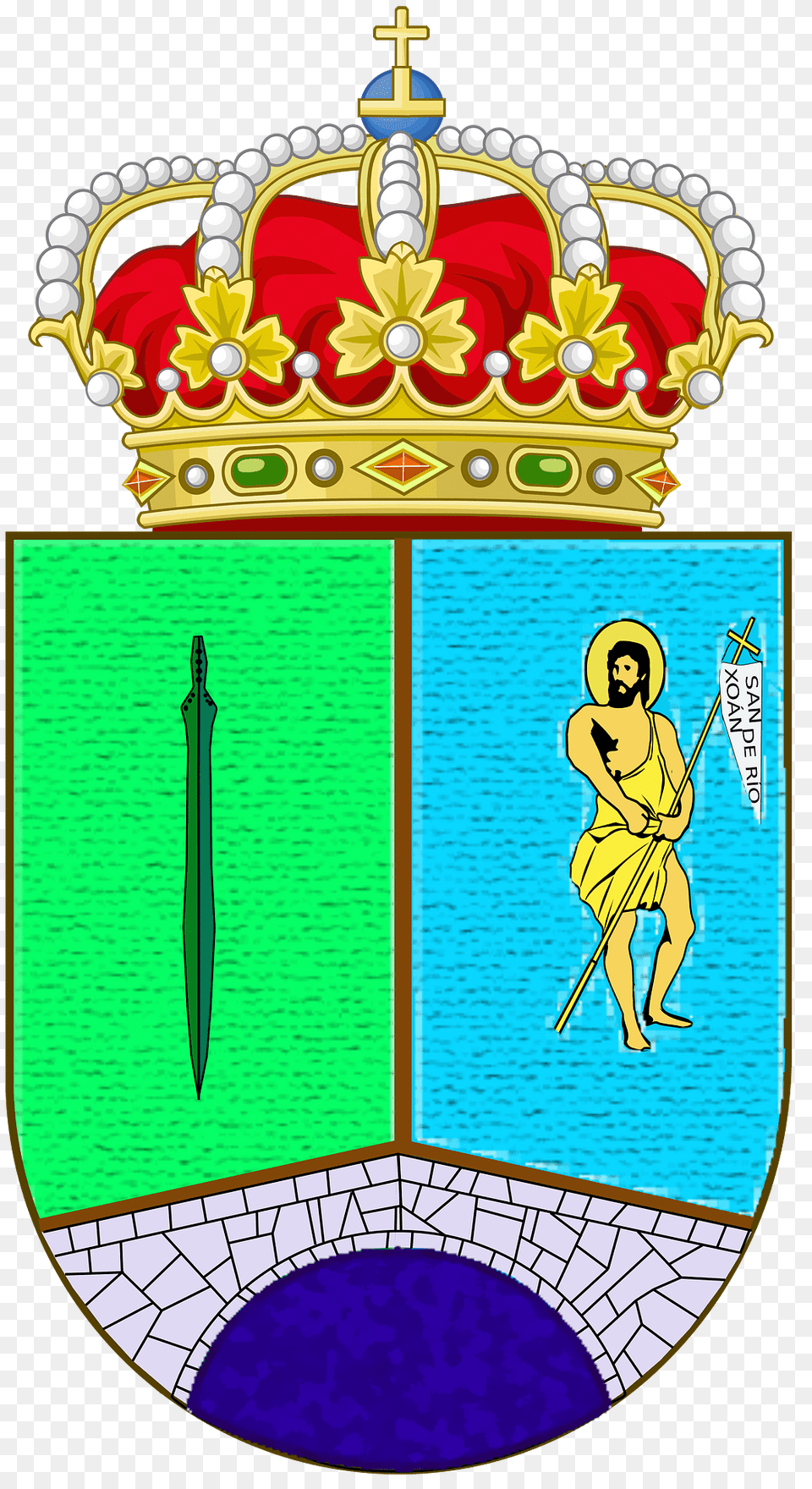 Escudo De San Xon De Ro Ourense Clipart, Person, Blade, Dagger, Knife Free Png Download