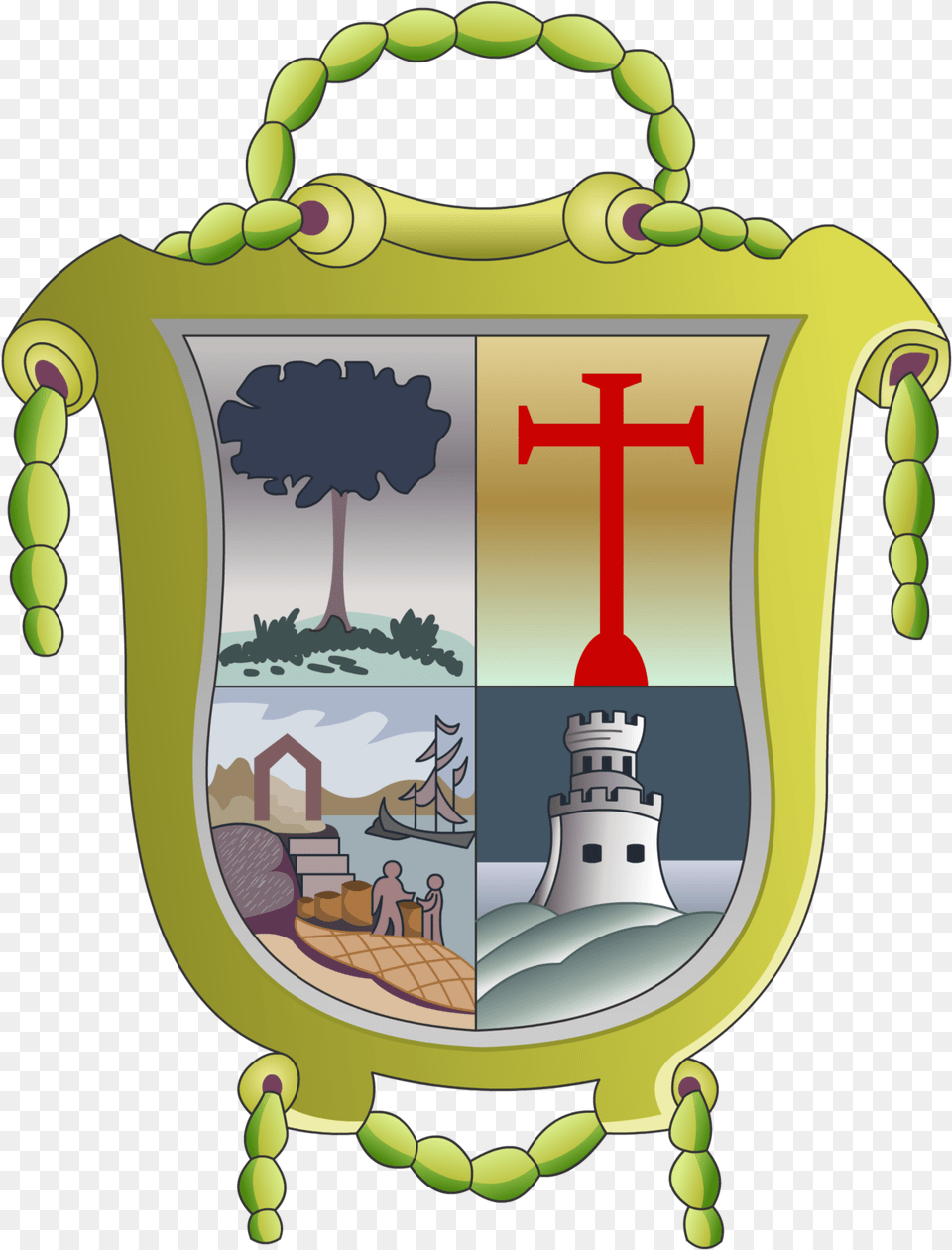 Escudo De Trinidad Cuba, Armor, Cross, Symbol, Person Png Image