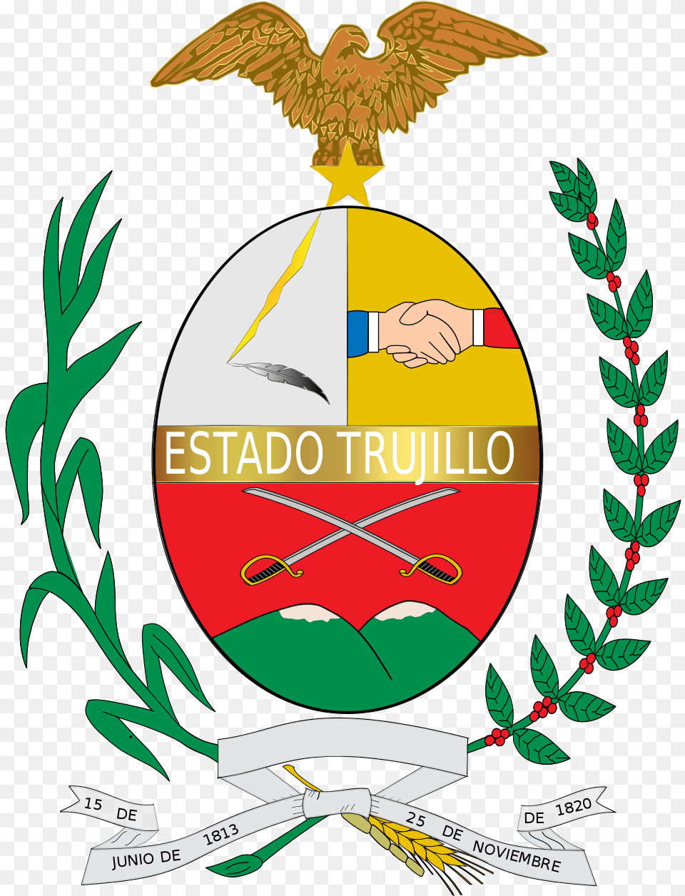 Escudo Del Estado Trujillo Venezuela, Emblem, Symbol, Animal, Bird Free Png