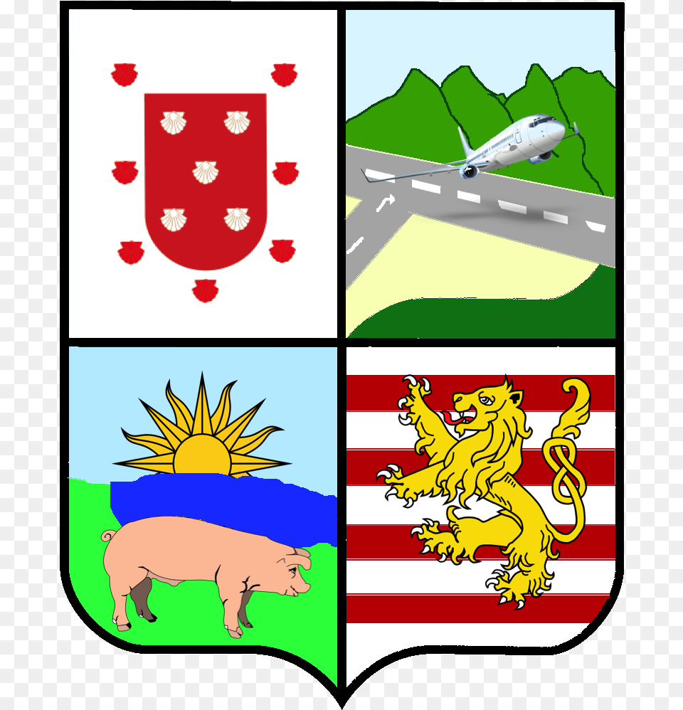 Escudo Del Municipio Licey Al Medio, Animal, Mammal, Pig, Aircraft Free Png Download