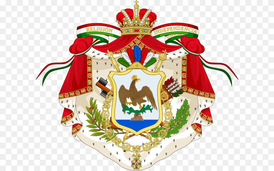 Escudo Imperial Coat Of Arms Mexican, Emblem, Symbol, Adult, Bride Png Image