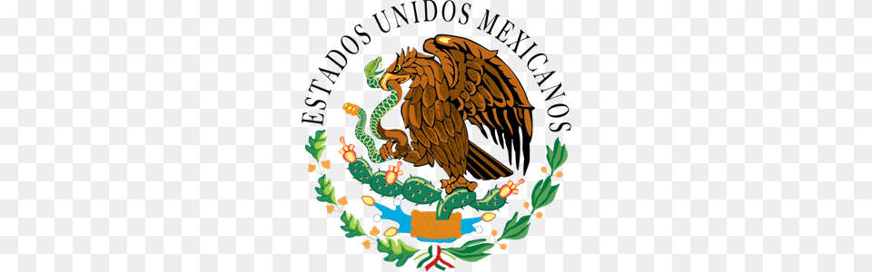 Escudo Nacional Mexicano Logo Vector, Dragon, Animal, Bird Png Image