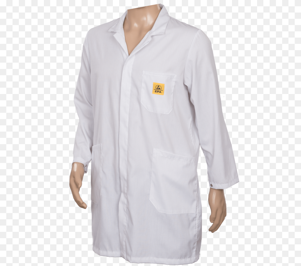 Esd Lab Coat White Active Shirt, Clothing, Lab Coat, Long Sleeve, Sleeve Free Transparent Png