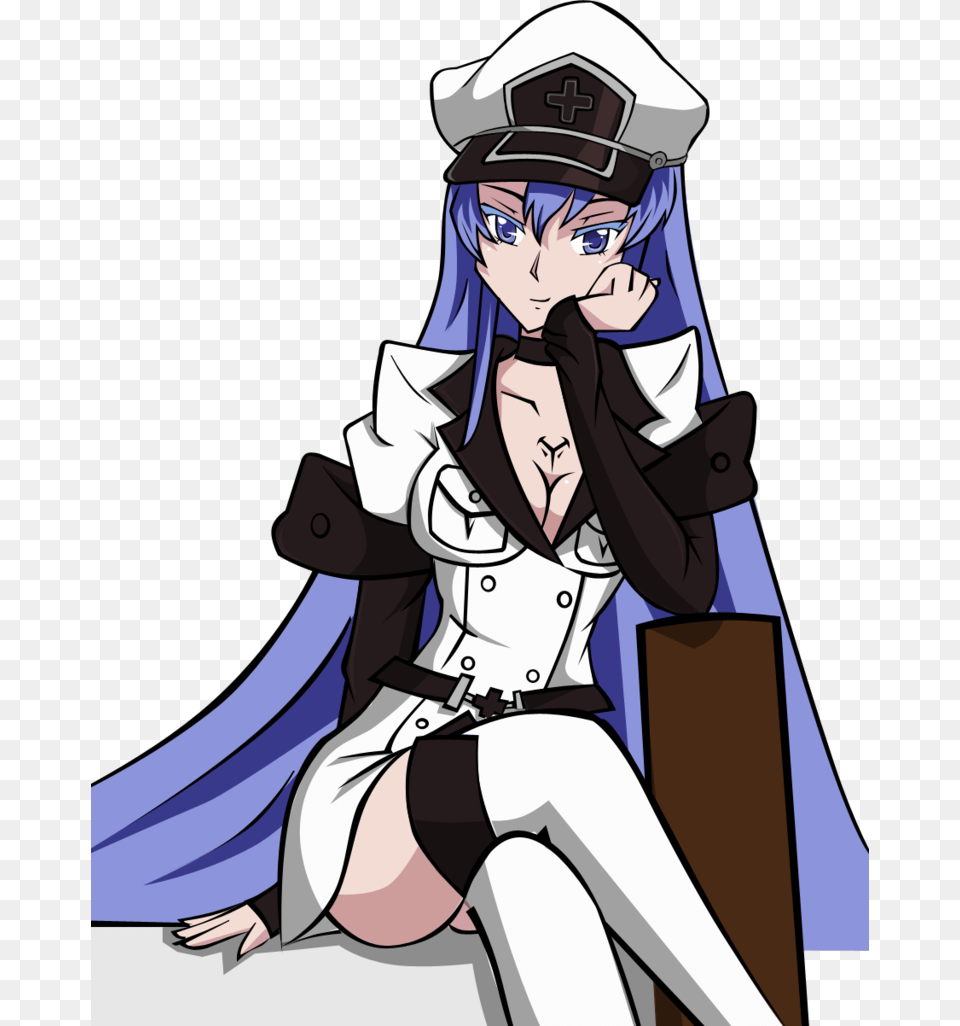 Esdeath From Akame Ga Kill Chibi, Book, Comics, Publication, Person Free Png
