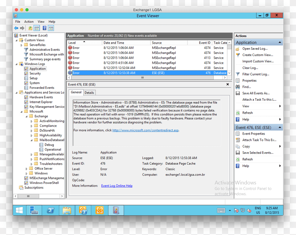 Ese Database Corruption Windows 7 Event Viewer, File, Computer Hardware, Electronics, Hardware Free Png