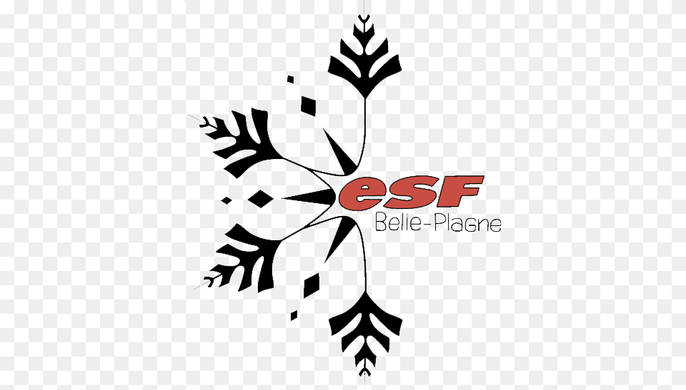 Esf Belle Plagne Sue Wilson Snowflake, Leaf, Stencil, Plant, Logo Png Image