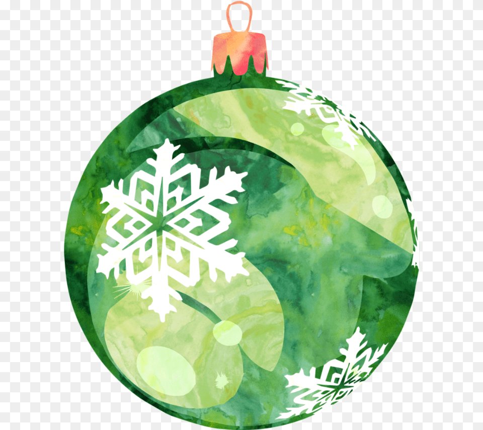 Esfera Navidad Watercolor Christmas Ornament Clipart, Accessories, Leaf, Plant, Gemstone Free Png Download