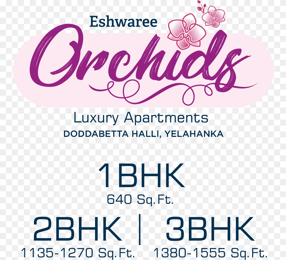 Eshwaree Orchids Calligraphy, Advertisement, Poster, Text Free Transparent Png