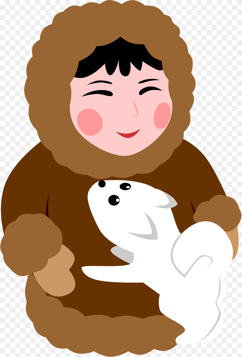 Eskimo Child With Dog Clipart, Baby, Person, Face, Head Free Transparent Png