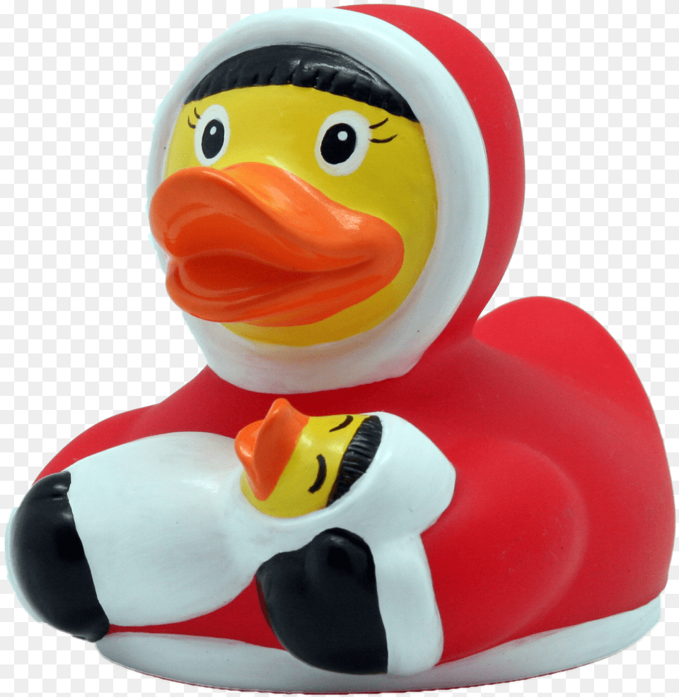 Eskimo With Baby Duck Rubber Duck, Figurine, Toy Free Transparent Png