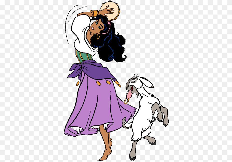 Esmeralda And Djali Clip Art Disney Clip Art Galore, Baby, Person, Face, Head Free Png Download