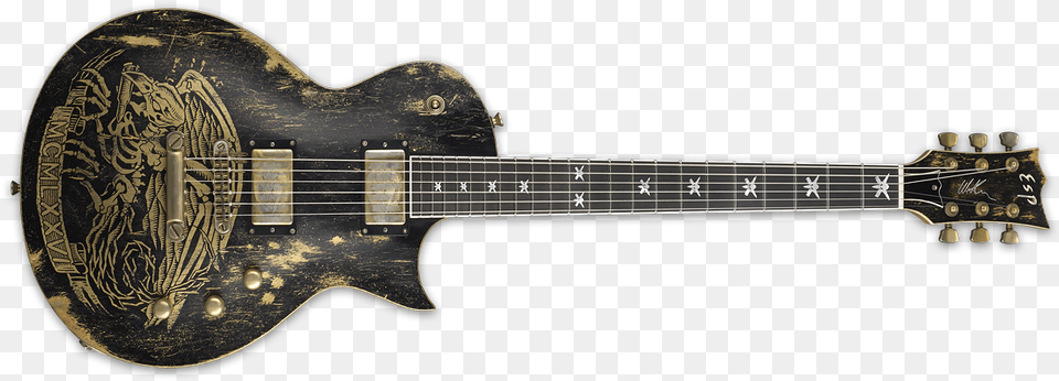 Esp Guitar Will Adler Esp Eclipse Ii Mystic Black, Musical Instrument, Bass Guitar Free Transparent Png