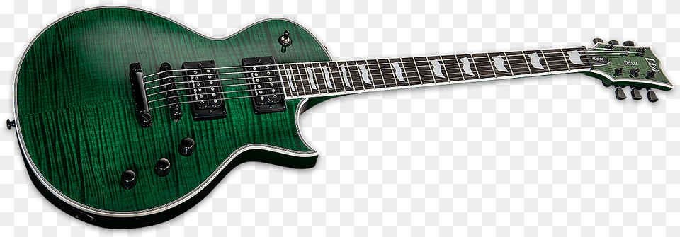 Esp Ltd Ec 1000fm See Thru Green Flame Maple Seymour Esp Ltd Ec 1000 Deluxe, Electric Guitar, Guitar, Musical Instrument, Bass Guitar Free Png
