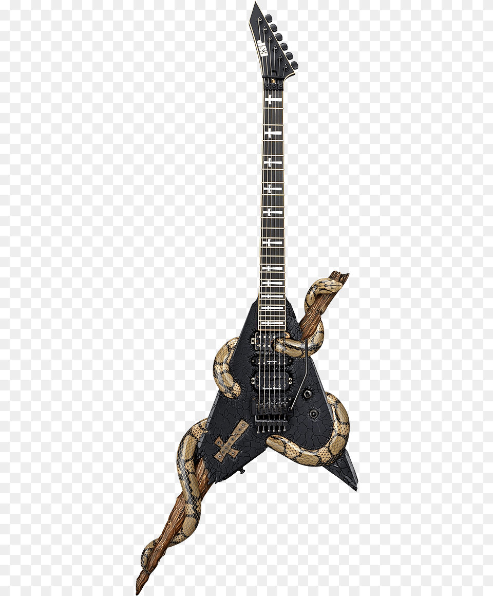 Esp Super Custom Snake Cross Electric Guitar Heavy Heavy Metal Electric Guitar, Musical Instrument, Electric Guitar, Bass Guitar Png