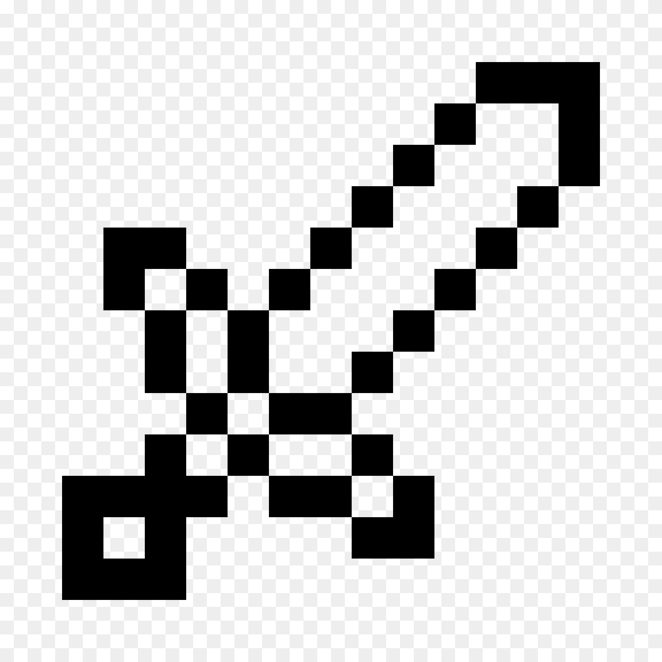 Espada De Minecraft Icon, Gray Png
