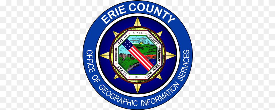 Espatially New York Perspectives County Of Erie Logo, Badge, Symbol, Emblem, Disk Free Png Download
