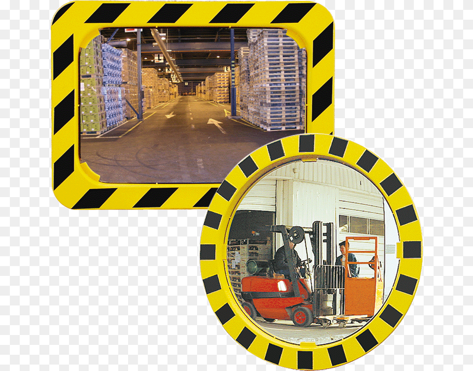 Espejos Industriales De Seguridad Con Marco Amarillo Bezpecnostne Zrkadlo, Architecture, Building, Warehouse, Machine Png