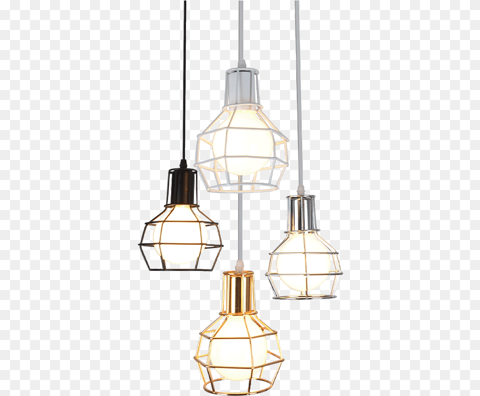 Espen Wire Cage Pendant Lamp Lamp Classic, Chandelier, Light Fixture, Light, Bottle Png Image