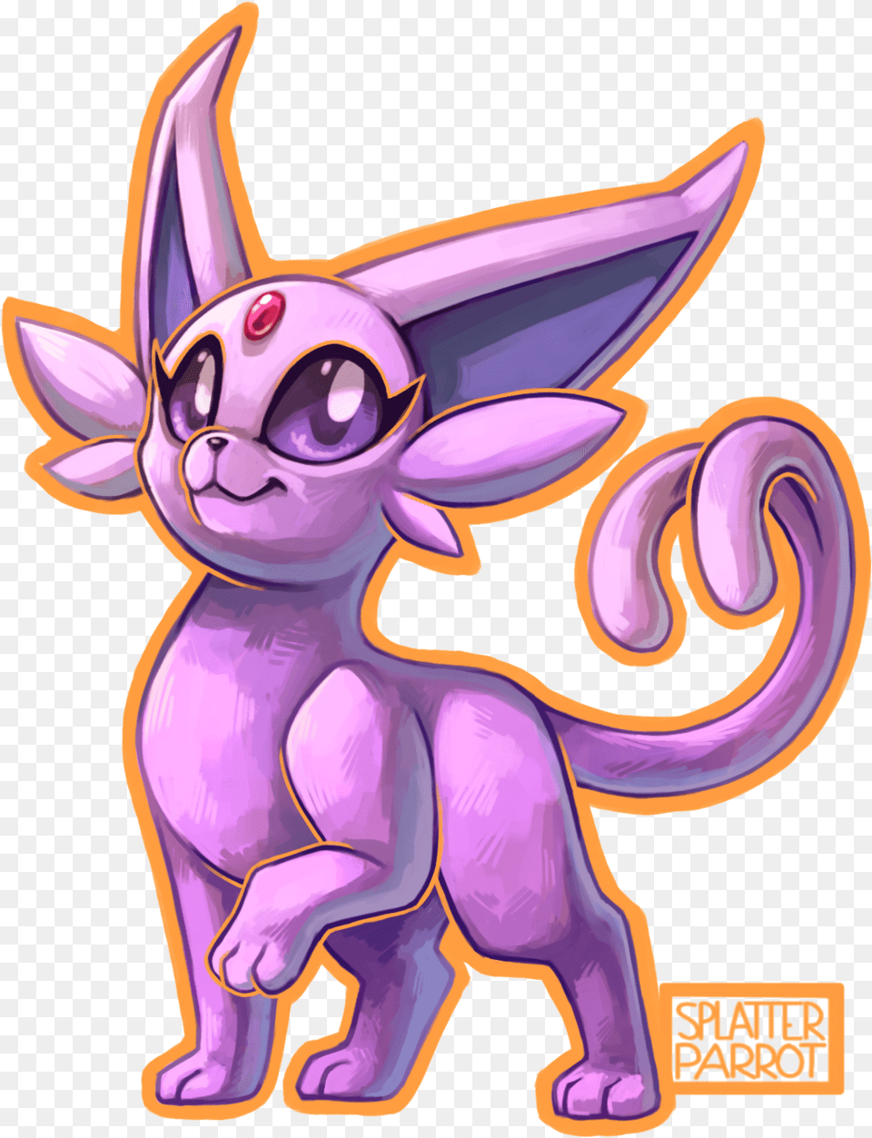 Espeon Fanart Watch The Speedpaint Here Espeon Fanart, Purple, Art, Animal, Kangaroo Free Png Download