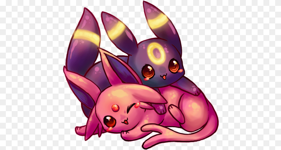 Espeon Umbreon Pokemon Sticker Cute Umbreon Pokemon, Purple Png