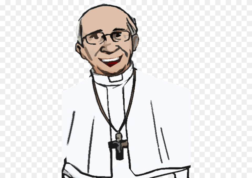 Esperamos Pronto Tener Nuevas Imgenes De Nuestro Dibujos Del Papa Francisco Real, Priest, Adult, Bishop, Person Free Png Download