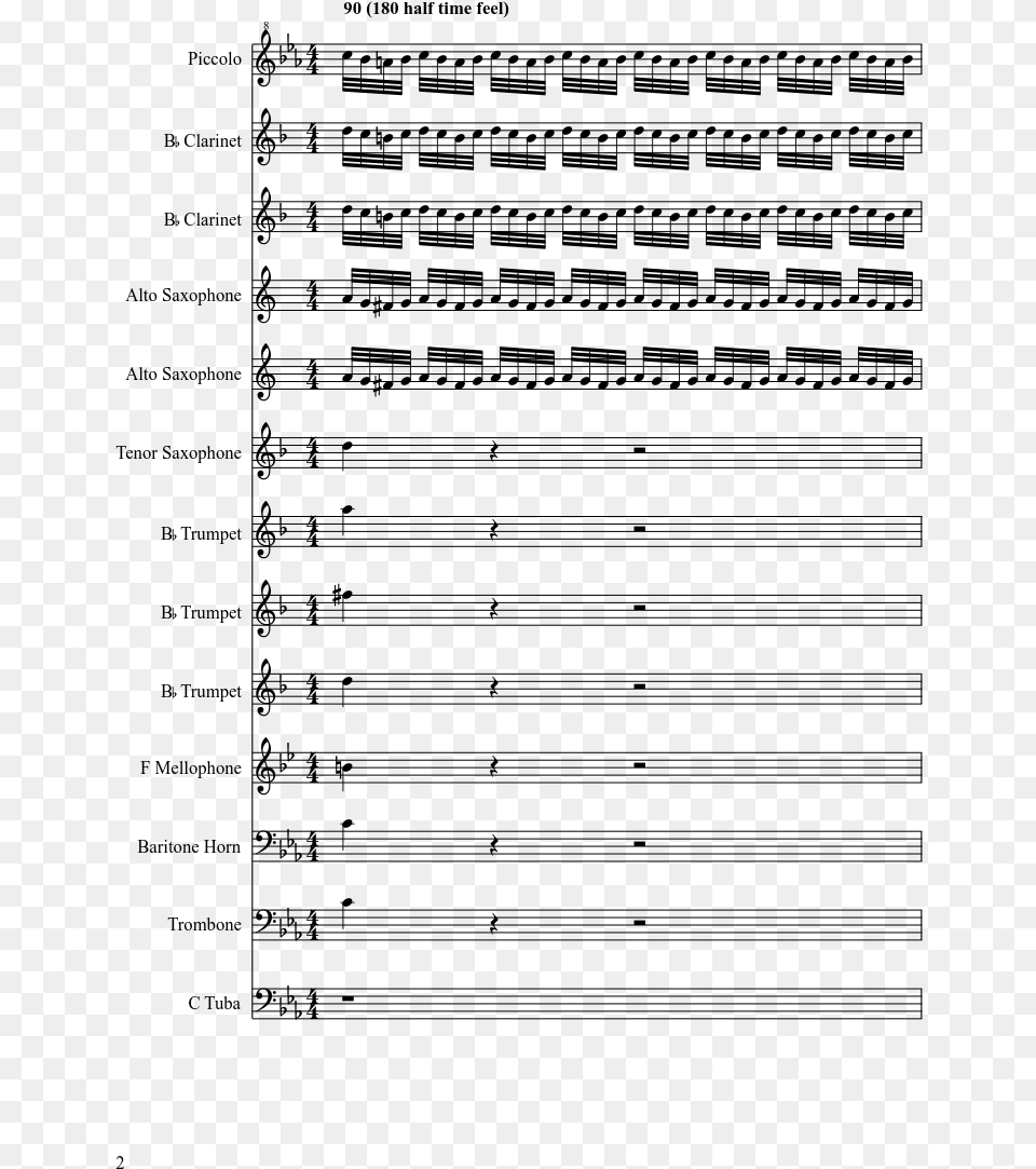 Espn Marching Band Sheet Music, Gray Free Transparent Png