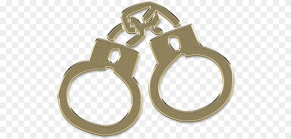 Esposas Grilletes Oro Cadena Bdsm Fetiche Signo Handcuffs Bdsm, Accessories, Earring, Jewelry Free Png