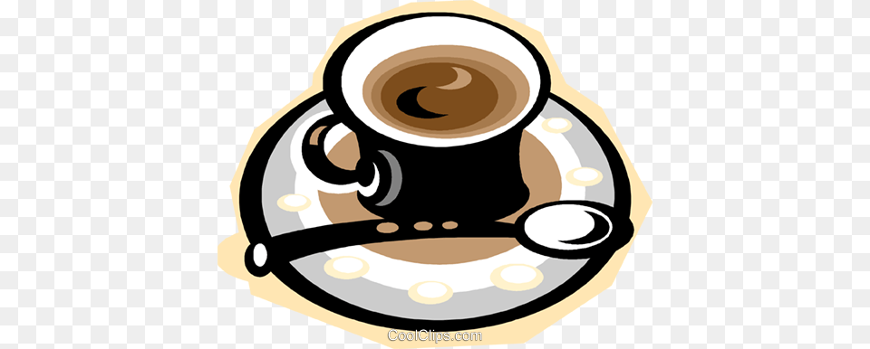 Espresso Coffee Royalty Vector Clip Art Illustration, Cup, Beverage, Coffee Cup, Disk Free Png