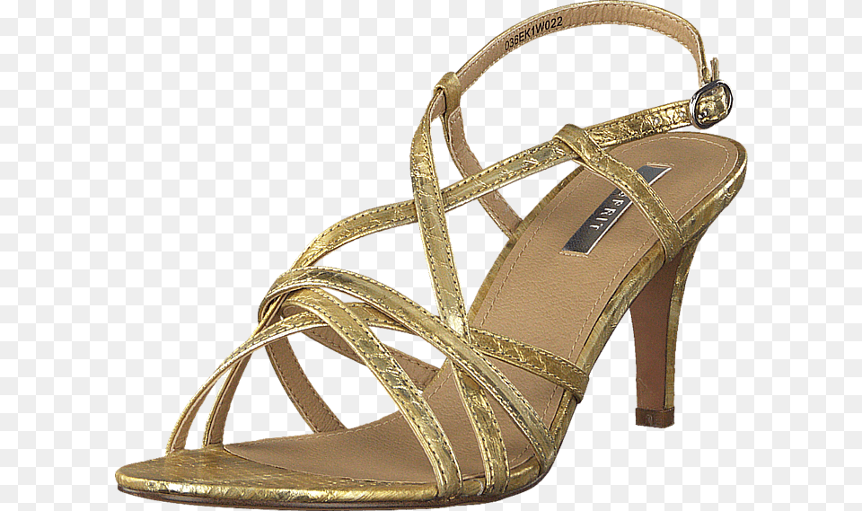 Esprit 036ek1w022 Gold Shoe, Clothing, Footwear, High Heel, Sandal Png Image