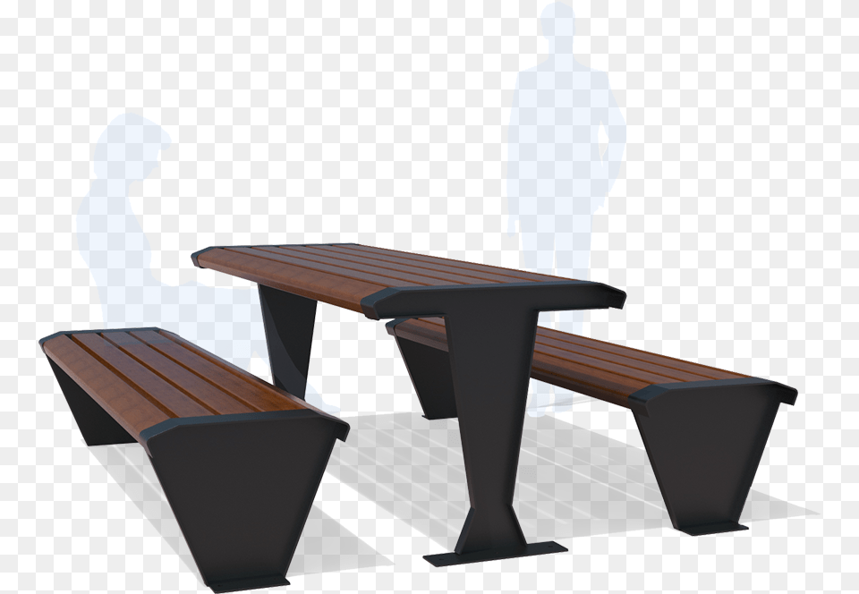 Essence Model Picnic Table For Public Spaces Coffee Table, Bench, Furniture, Adult, Male Free Png Download