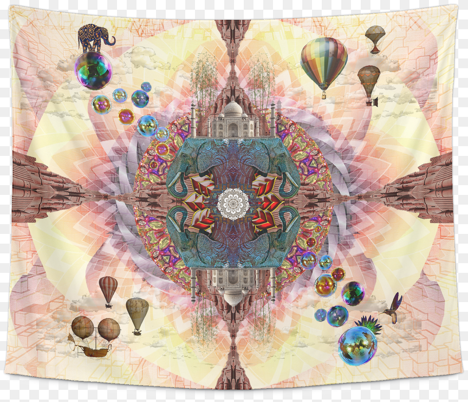 Essence Of India Tapestry, Quilt, Pattern, Balloon, Art Png Image