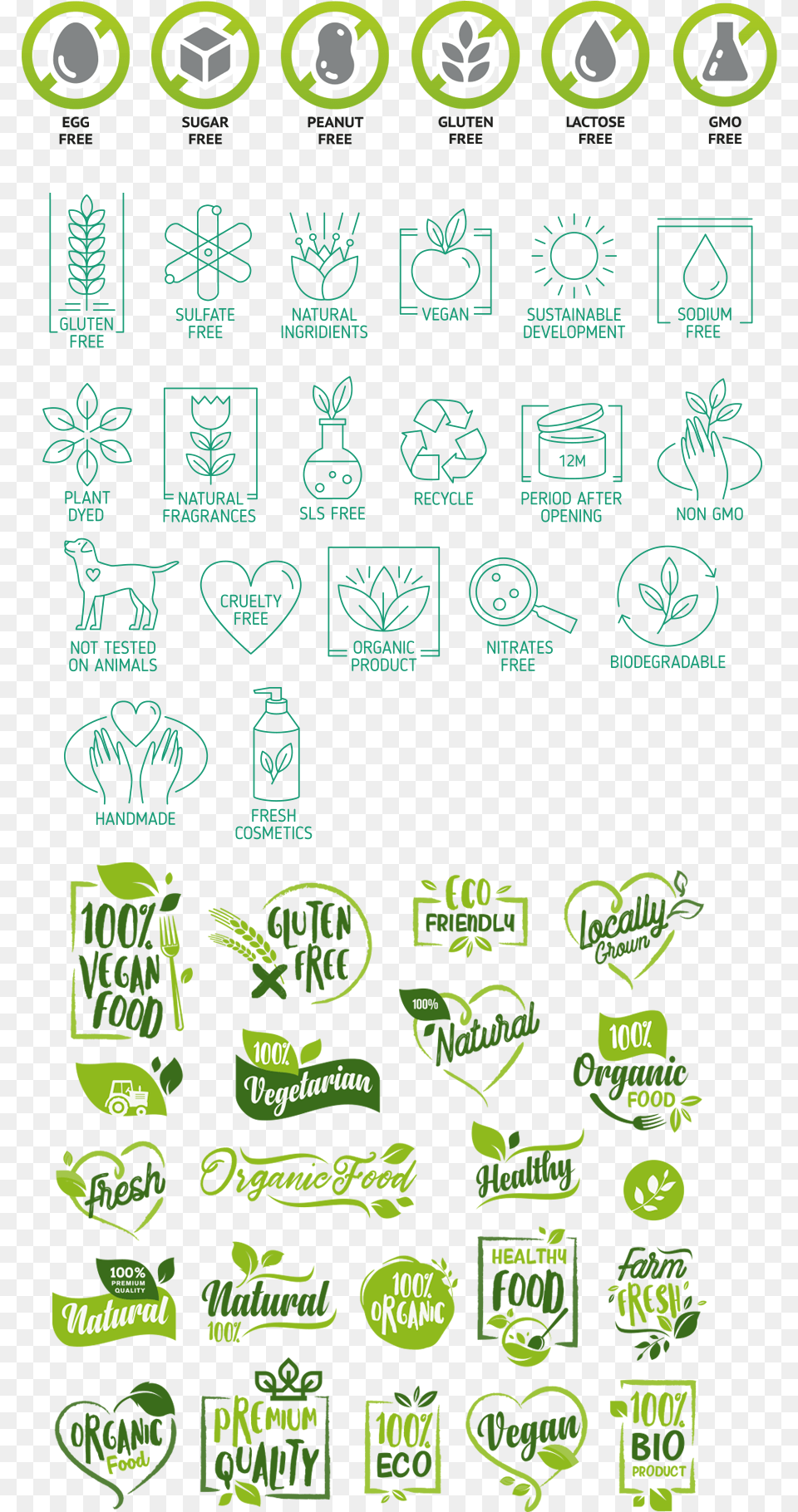 Essential Design Elements For Professional Food Packaging Horizontal, Green, Recycling Symbol, Symbol, Animal Free Png
