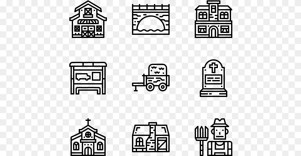Essential Set Architecture Tools Vector, Gray Png Image