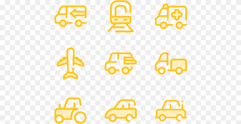 Essential Set City Car, Transportation, Vehicle, Taxi, Bulldozer Png Image