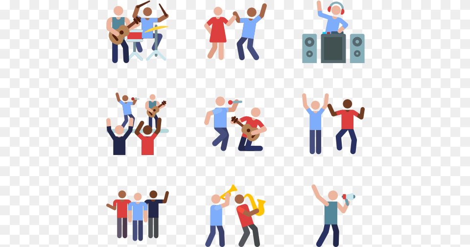 Essential Set Festival People Icon Music, Clothing, Pants, Person, Boy Free Png Download